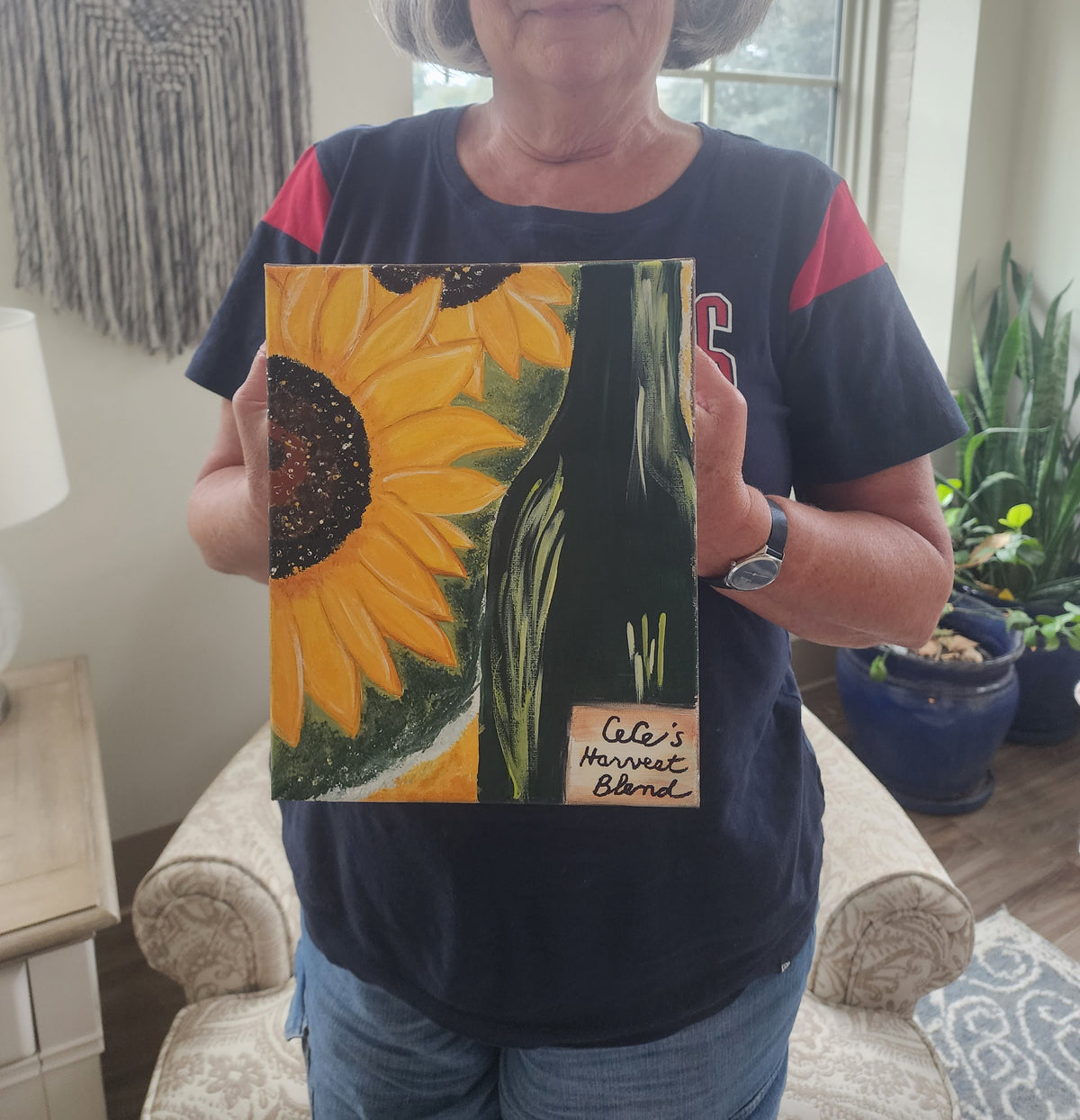 Sunflowers and Wine Art Kit