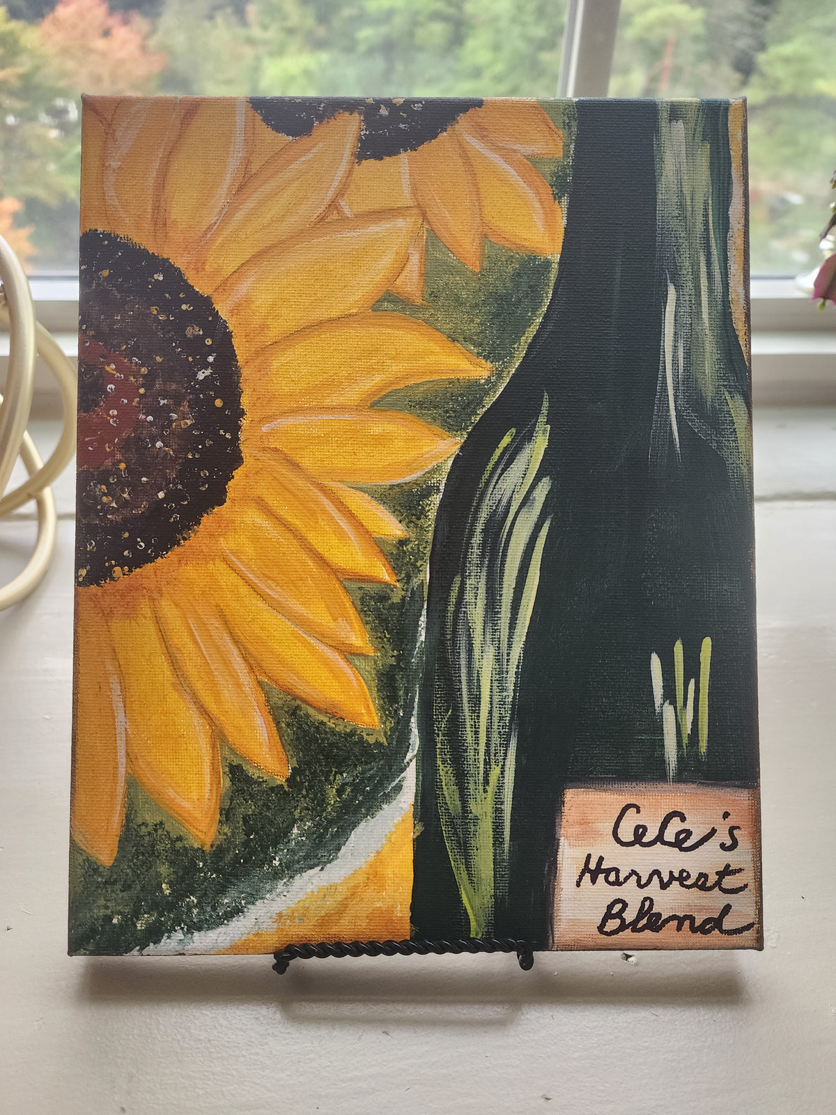 Sunflowers and Wine Art Kit