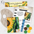 Sunflowers and Wine Art Kit